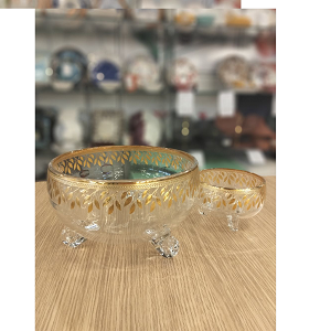 2M decal kanar 3 legs bowl set large bowl + 6 small bowls

