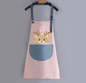 Waterproof Apron with Velvet Side Prints - Code: 710900084
