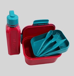 Lunch Set 1.6 + 650ml Bottle Fuchsia/Teal