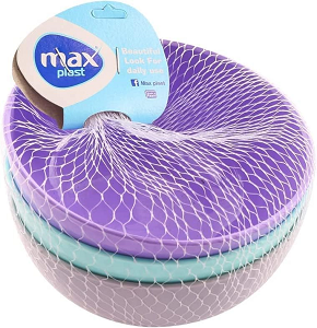 Max Plast 3-Piece Plastic Bowl Set