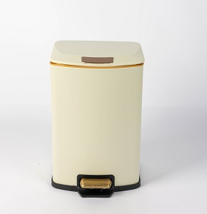 Trash bin 12 liters - creamy white - hydraulic open
