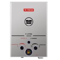 Fresh Spa Gas Water Heater, 6 Liter, Digital, Tube Gas, Adapter, Silver
