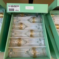 AL SAQR Glass Set, 6 Pieces, Tree Branch Engraving with Gold Lines-9066-1


