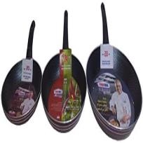 Trueval Gold Frying Pan Set (20-24-28) 3 Pieces Red 6222013234621