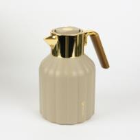 Faceted thermos with golden pattern, 1 L capacity
