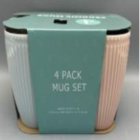 Porcelain Mug Embossed , Assorted Colors -MG5-8