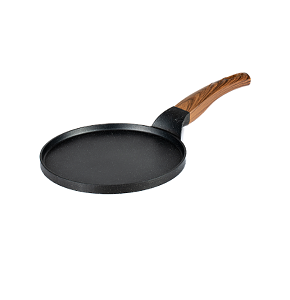 Crepe Granite Frying Pan - Size 26 cm 4.4 mm - Kazan / Flat-Disc & Black

