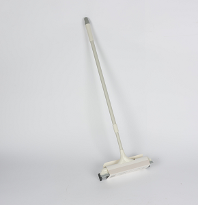 MOP WITH Flat head with adjustable long handle, white and gray