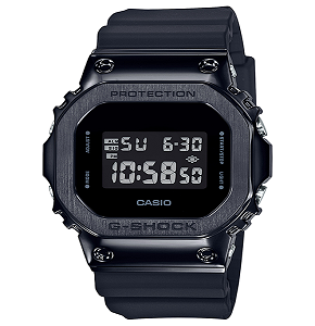 Casio G-Shock  Resin Octagon Digital Watch for Men - Black - GM-5600B-1DR