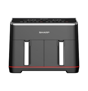SHARP Air Fryer 1800Wat 8L Digital Stainless KF-DF80RT-EK2