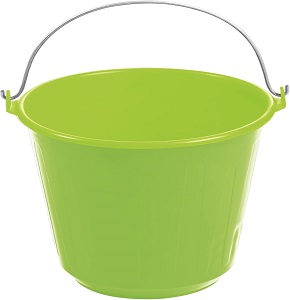 Al Hilal and Al Najma Silver Plastic Bucket 10 Liters