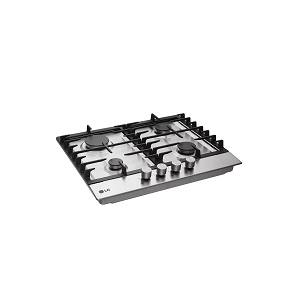 LG Hob Built-in Gas, 60 cm 4 Burners, Stainless Steel Silver - HU641BBG


