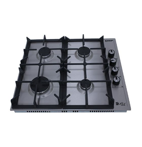 HPT602S - Purity Built-in Gas Hob, 4 Burners, 60cm, Cast Iron Holders - Silver