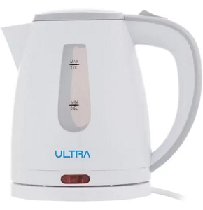 Ultra Electric Kettle, 1 Liters, 1200 Watt, White - UKP12WE1