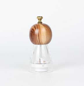 Acacia wood and acrylic pepper mill, 5 in, Model 24.8
