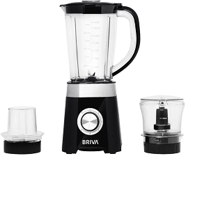 BRIVA Blender 1.5L, 500W With Accessories, Black BH206