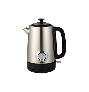 Sokany stainless steel kettle with timer, 3000 watts, 1.7 liters  SK-09026