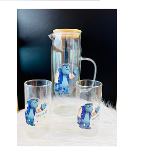 Jug Monster INC. With Cork Lid + 2 Cup MG1605-18