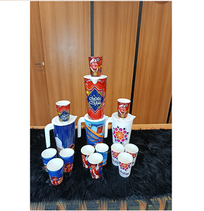 ALTAWFEK Jug Plastic+3 Cups, Ramadan Drawings TWFKJ-3