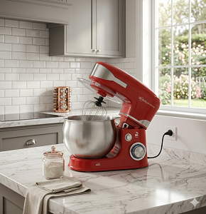 BLACK STONE Stand Mixer 5L, 1300W, Red SC-605-R