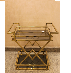  Table for serving Stainless Steel Gold 65*45-S24
