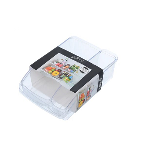 GONDOL refrigerator Organizers set 3 pieces different sizes transparent G-524/3