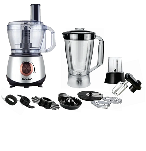 TESLA Kitchen Machine 800W,2L, Blender1.5L+Accessories TSL-FP100