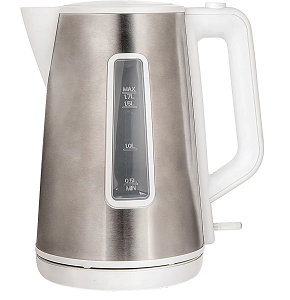 MediaTech Stainless Steel-Plastic Electric Water Kettle, 1.7 Liter, 2200 Watt, Silver- MT-K130
