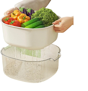 Paula and acrylic colander with large square Disney dish
