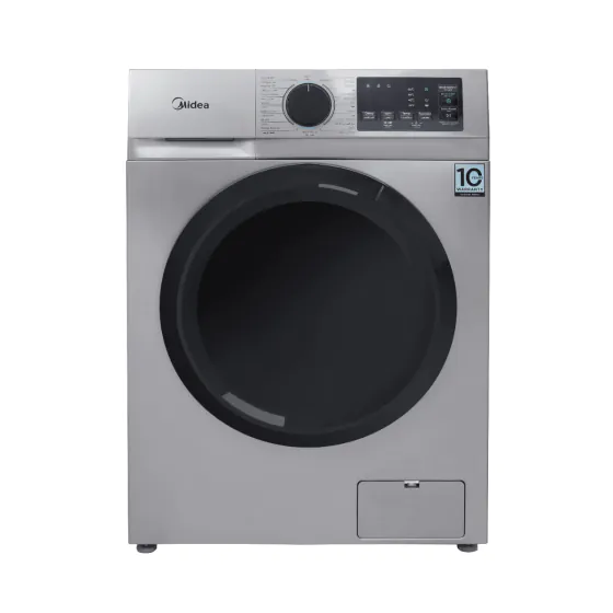 Midea Washing Machine Automatic 7kg, Inverter, 1400 RPM, Silver - MFN09W70B/S