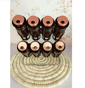 Complete set of 8 pcs black Zara stand, MA-0857
