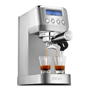 BRIVA Coffee Maker 1350W,Digital, Silver BRIVA MOOCA PLUS