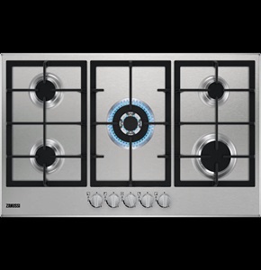 ZANUSSI Hob Built-in Gas, 90 cm 5 Burners Full Safety, Stainless Steel - ZGH96524XS-1