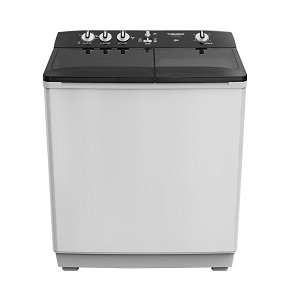 TORNADO Washing Machine Half-Automatic Top Load 12kg, White * Black - TVH-HM12TS(WK)