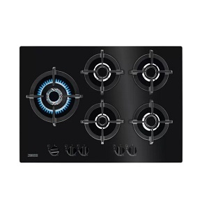 ZANUSSI Hob Built-in Gas 75 cm 5 Burners, Full Safety , Black - 891-ZGO78530BA