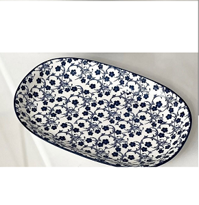 Oval Porcelain Plate Danny Home 12 inch 30.5×20×3.5 cm

