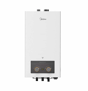 Midea Gas Water Heater With Chimney, 10 Liters, White- 10DHSL