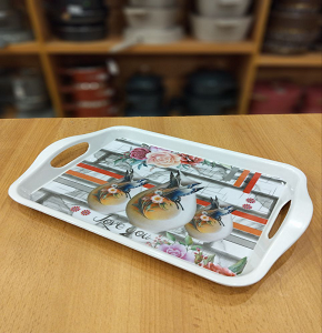 Marble Melamine Tray Size 3 (AST)
