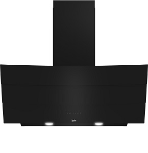 HCA92640BHE Beko Built-in Wall Hood, 90 cm, Black