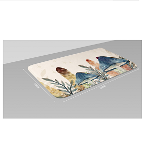 Bath Luxe Mushroom and Butterfly Pattern Toilet Mat 45cm * 75cm