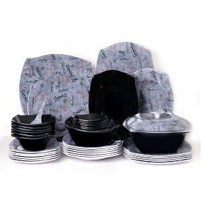 Melamine set 38 pcs hand over square petroleum
