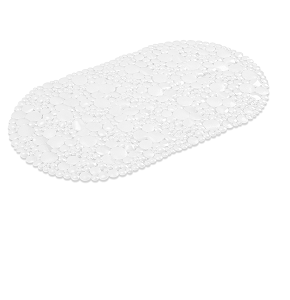 WHITE non-slip bathroom mat, 68 x 37 cm