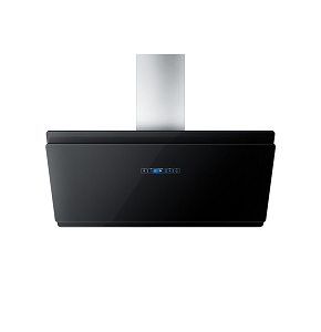 Fresh Cooker Hood, 90 cm, with Chimney, Black Glass - FHE90D7, 750M/3
