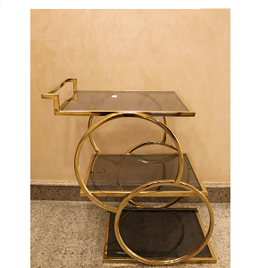  Table for serving Stainless Steel Gold 55*45-S23
