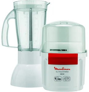 Moulinex La Moulinette Blender, & Chopper, 1 Liter, 800 Watt, White - AR6801EG
