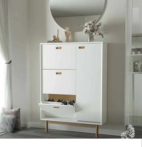 Shoe Rack RETRO AGENCY 95 cm white RA-S59
