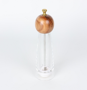 Acacia wood and acrylic pepper mill, 8 in, Model 24.8
