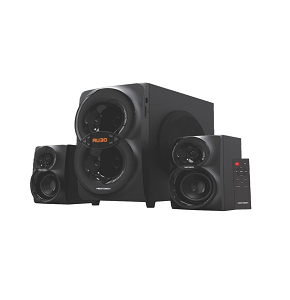MediaTech 1*2 Subwoofer Bluetooth 3 Units Black MT-838