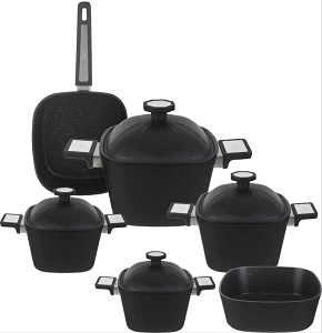 Titanium set 10Q square pot 28cm Gigilli / Black / Omega
