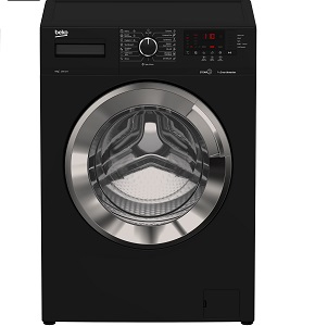 BEKO WASHING MACHINE FULL AUTOMATIC DIGITAL 8 KG 1200 RPM STEAM CHOROME DOOR BLACK WTV-8612-XBCI
